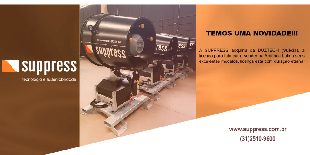 Linha do tempo da evolução tecnológica da Suppress, de importadora a fabricante