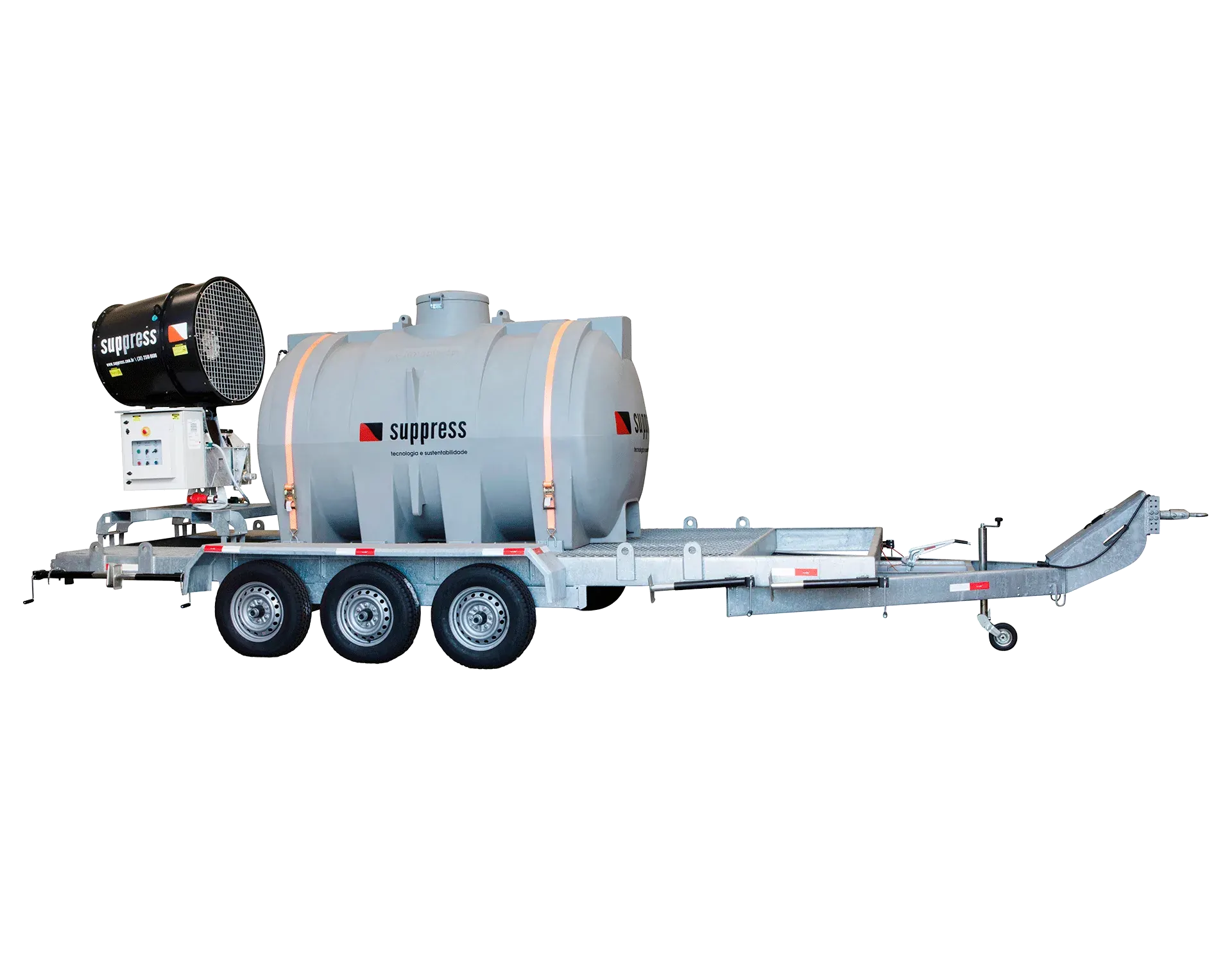 Conjunto Móvel Semi-Autônomo Suppress — Trailer SP-55 com tanque e gerador